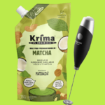 KIT BATIDOR  ELÉCTRICO + BASE  DE ALMENDRAS & MATCHA